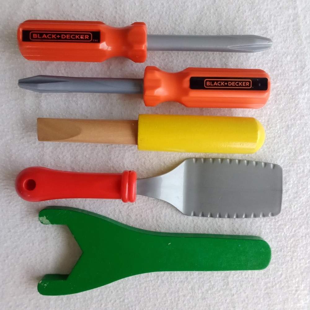 Black and Decker Toy Tools Screw drivers + Melissa and Doug Wrench Screw Driver - Picture 2 of 8